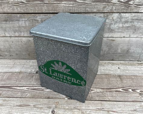 antique metal milk box|vintage galvanized milk box.